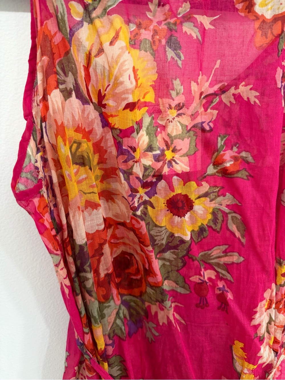 NWT Tasha Polizzi Saddleblanket Floral Tunic Top Pink Cotton Size L - Picture 6 of 6